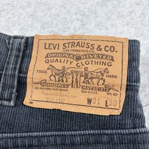 Vtg Levi's Pants Mens 32x30 Blue Corduroy 517 Bootcut Retro Cowboy USA Made 80s